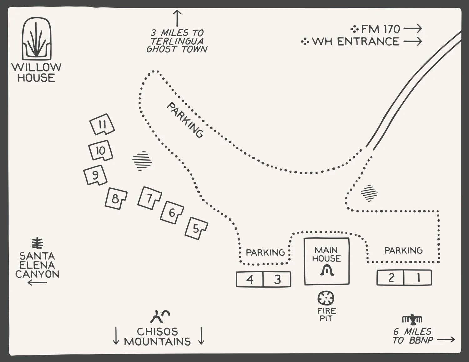 Location — Willow House A Place To Stay Terlingua, TX
