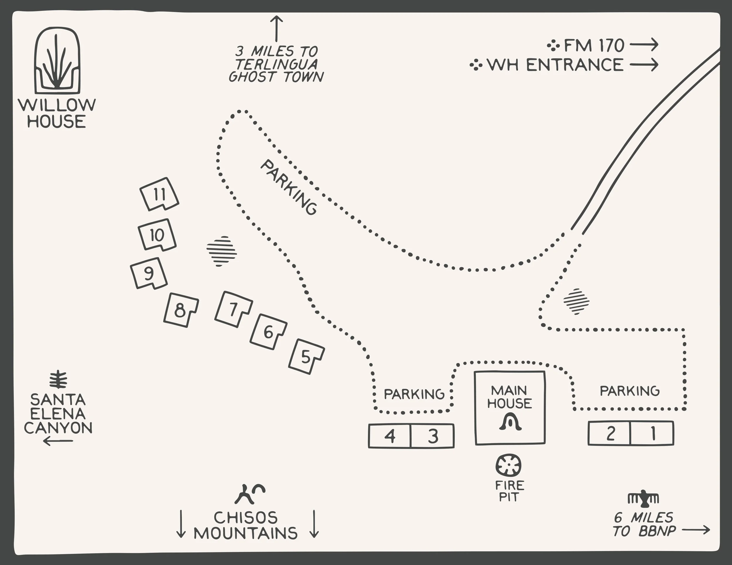 Location — Willow House A Place To Stay Terlingua, TX