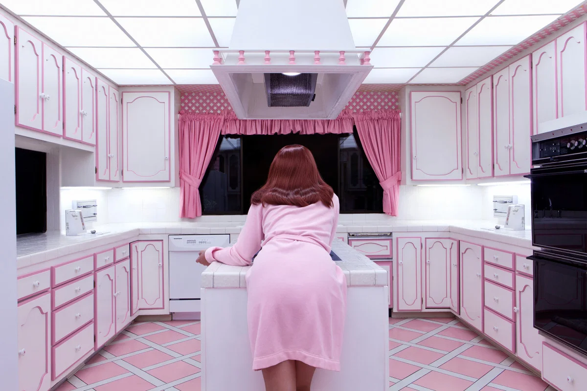 Juno Calypso Visits Bubble Gum Pink War Bunker for Latest Photo Series