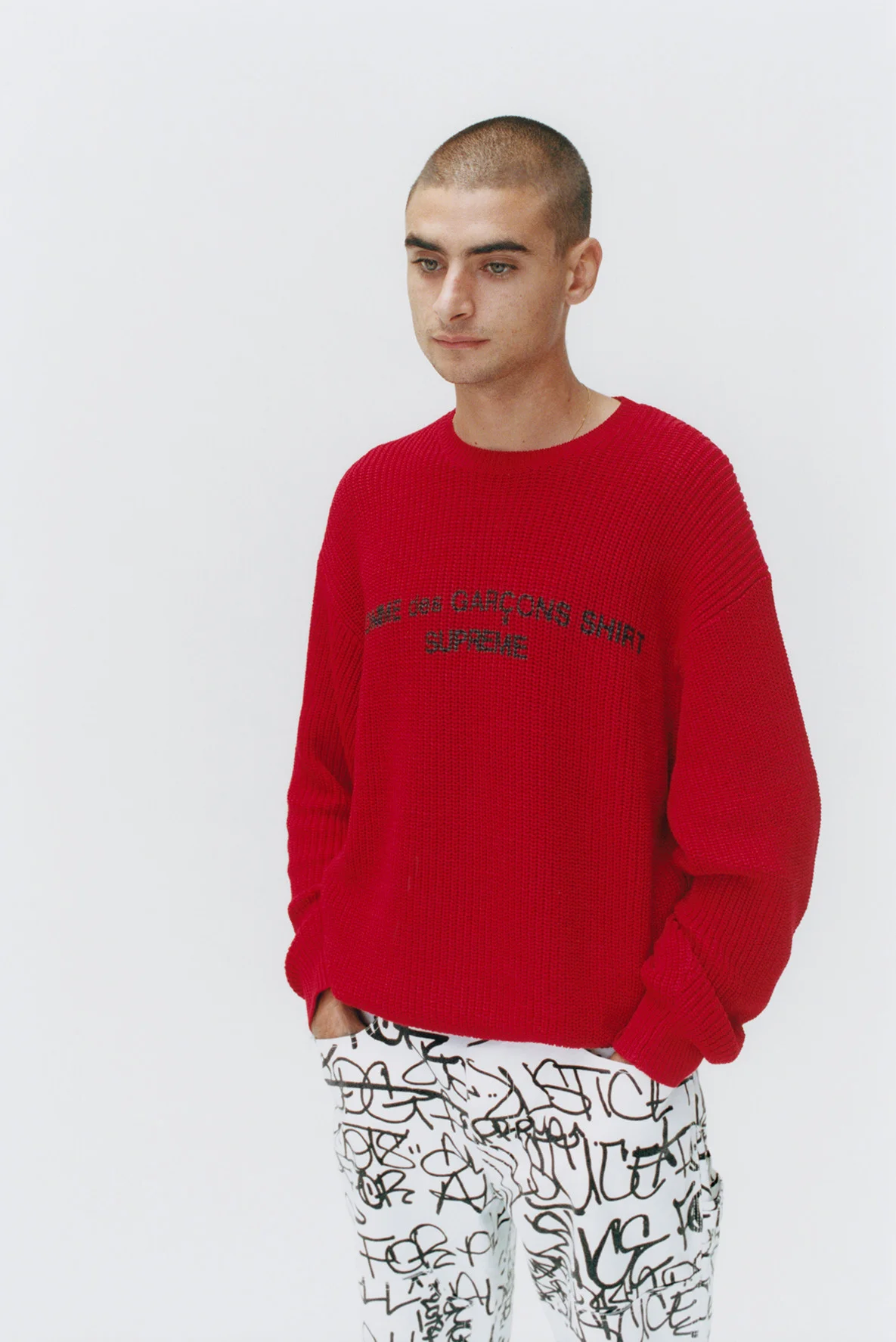 supreme cdg knit sweater