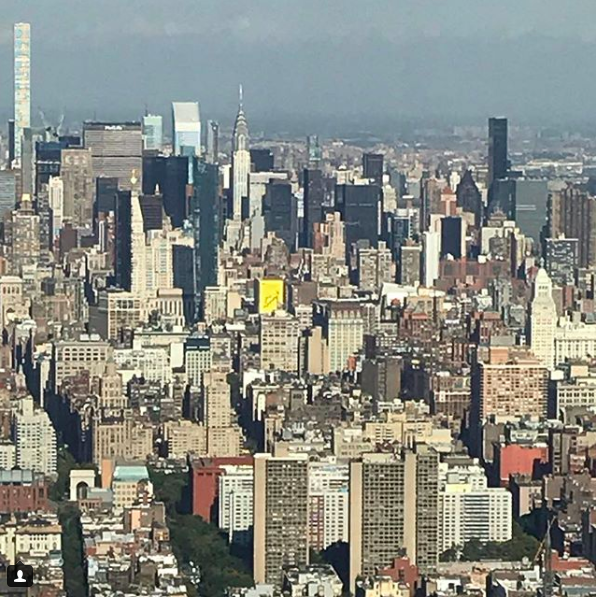 Our big yellow ad in the big city.