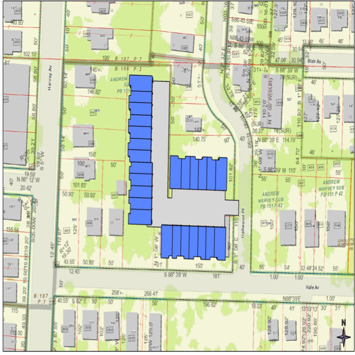 Sitemap, Hale Avenue Townhomes