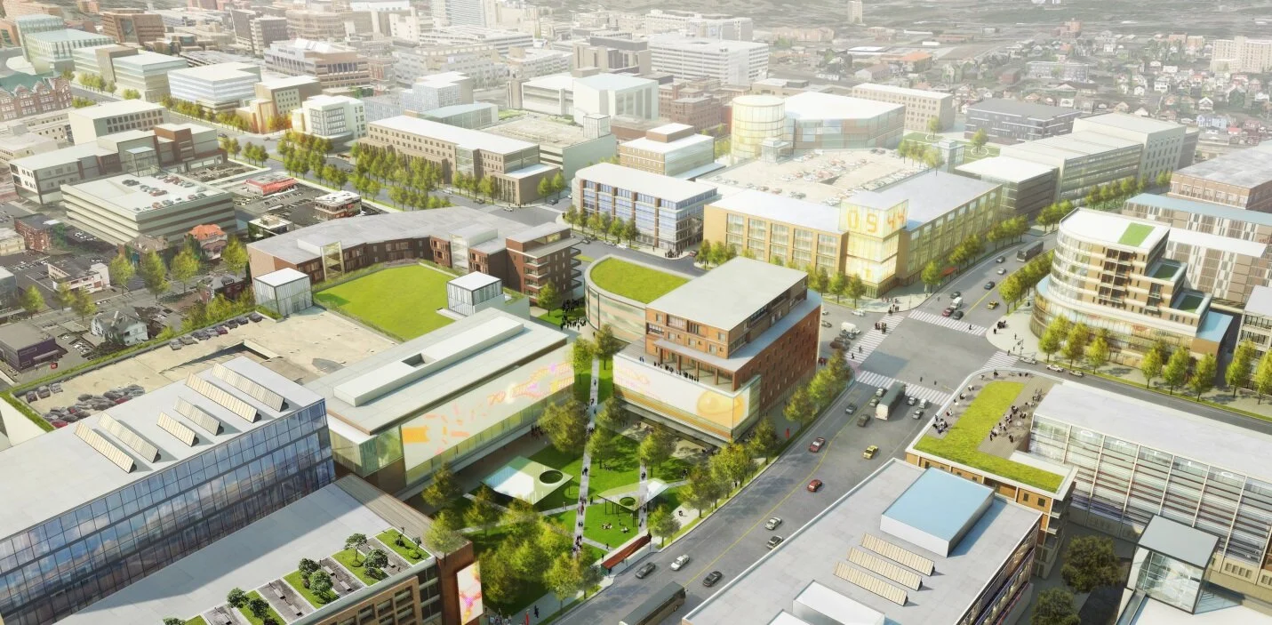 Rendering, Uptown Innovation Corridor (MLK @ Reading Road)