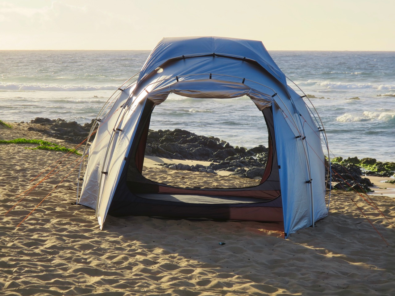 Huge front and back doors allow the breeze and the views in