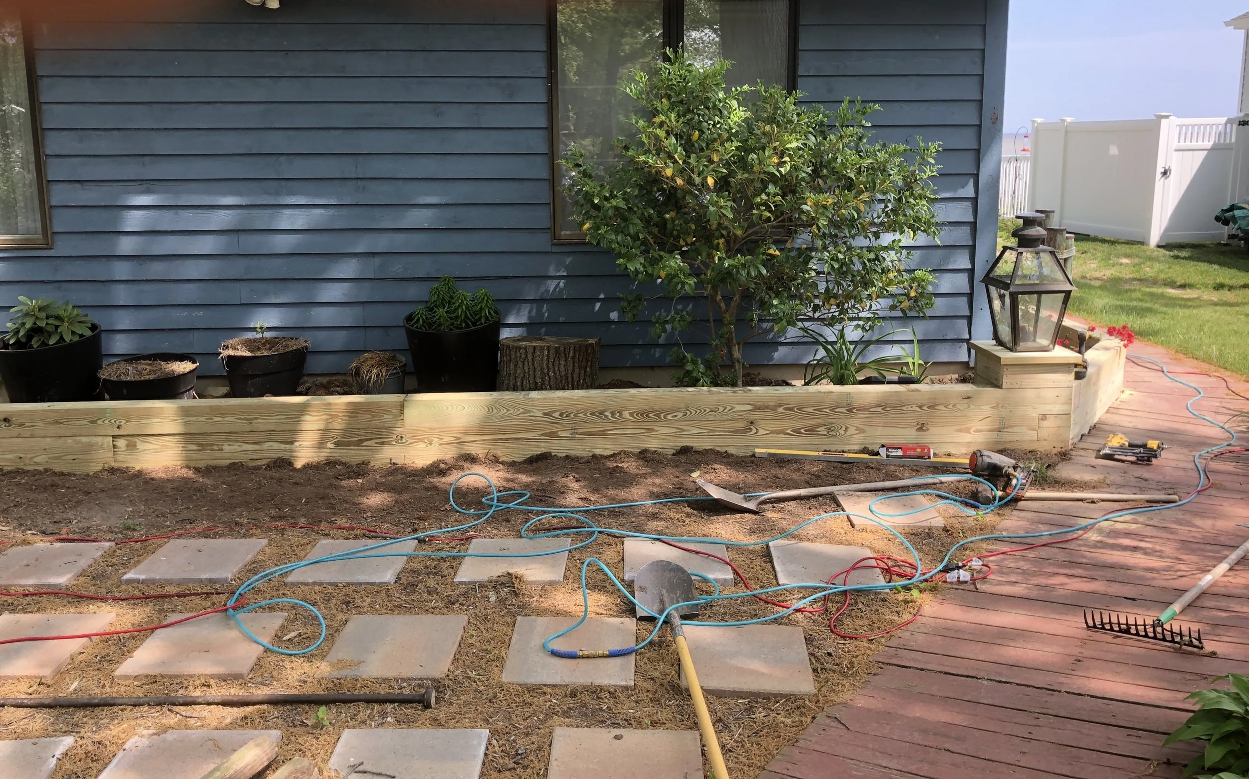 Planter Box with Decorative Light