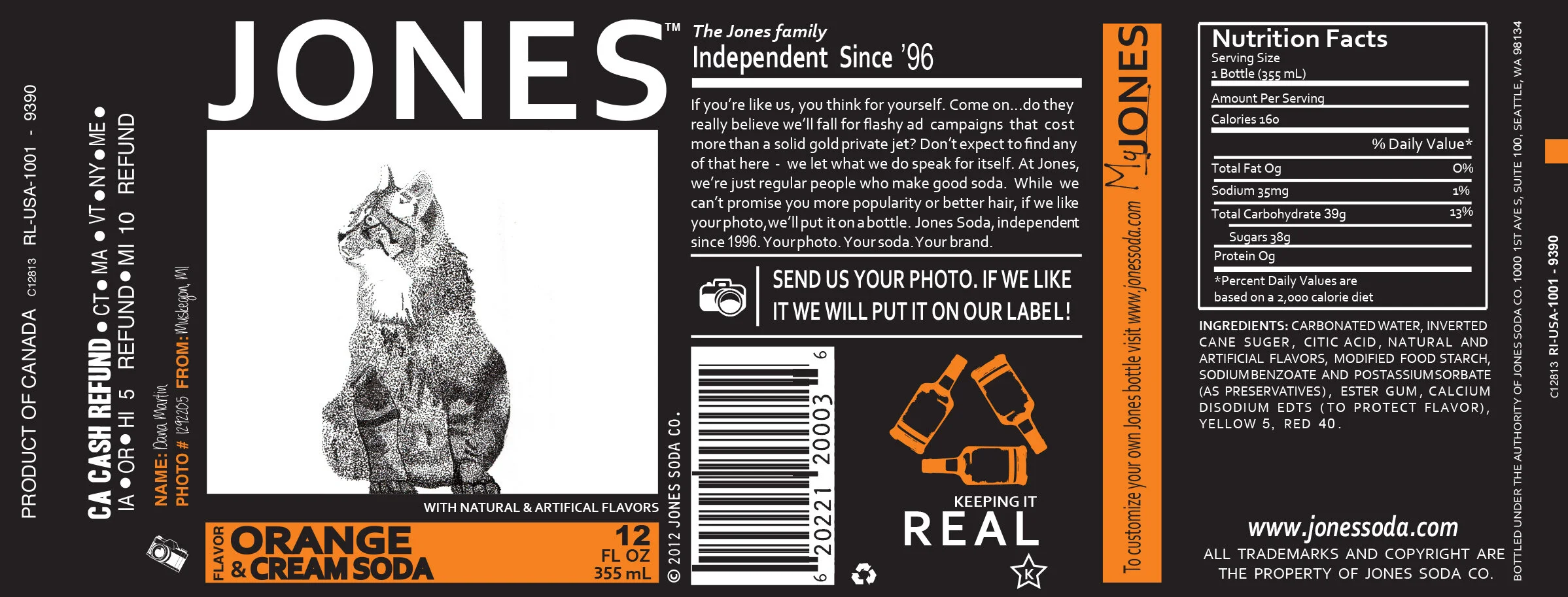 Jones Bottle Label