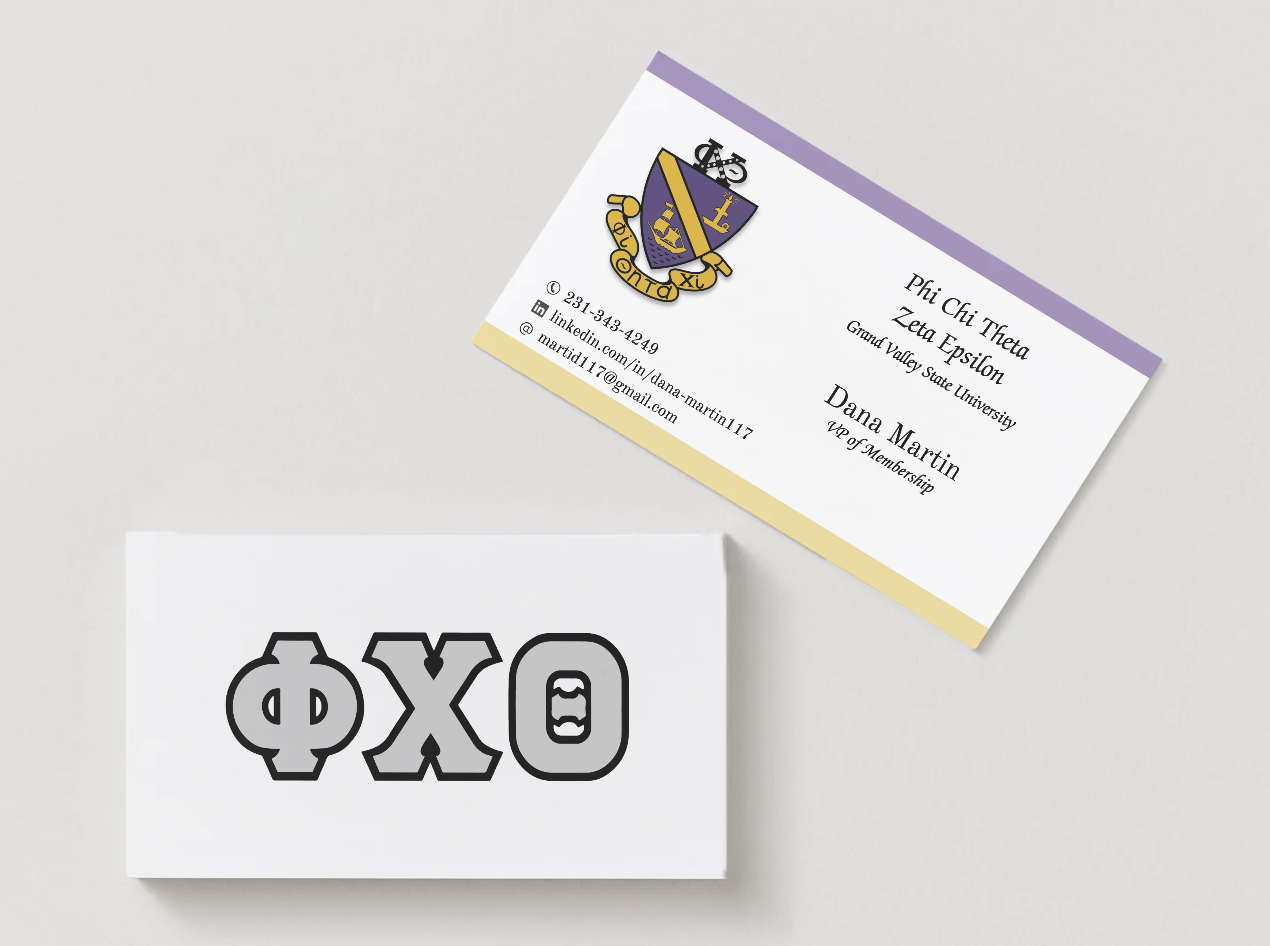 Fraternity Business Cards