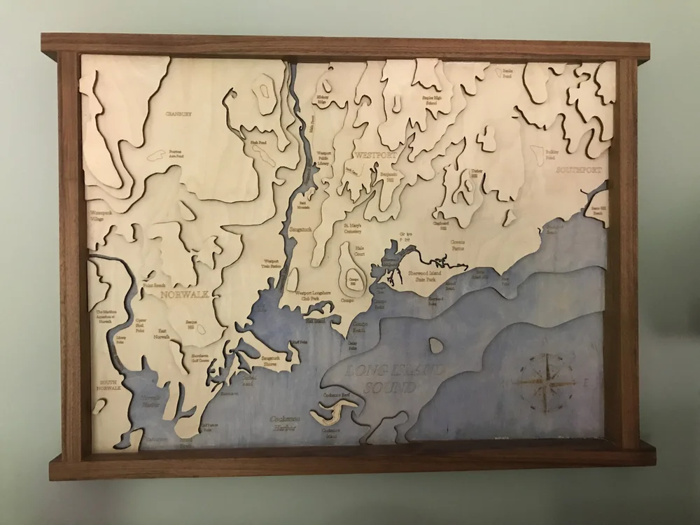 Topographic Map Laser Cut Laser Cut Topographic Map — Built By Betts