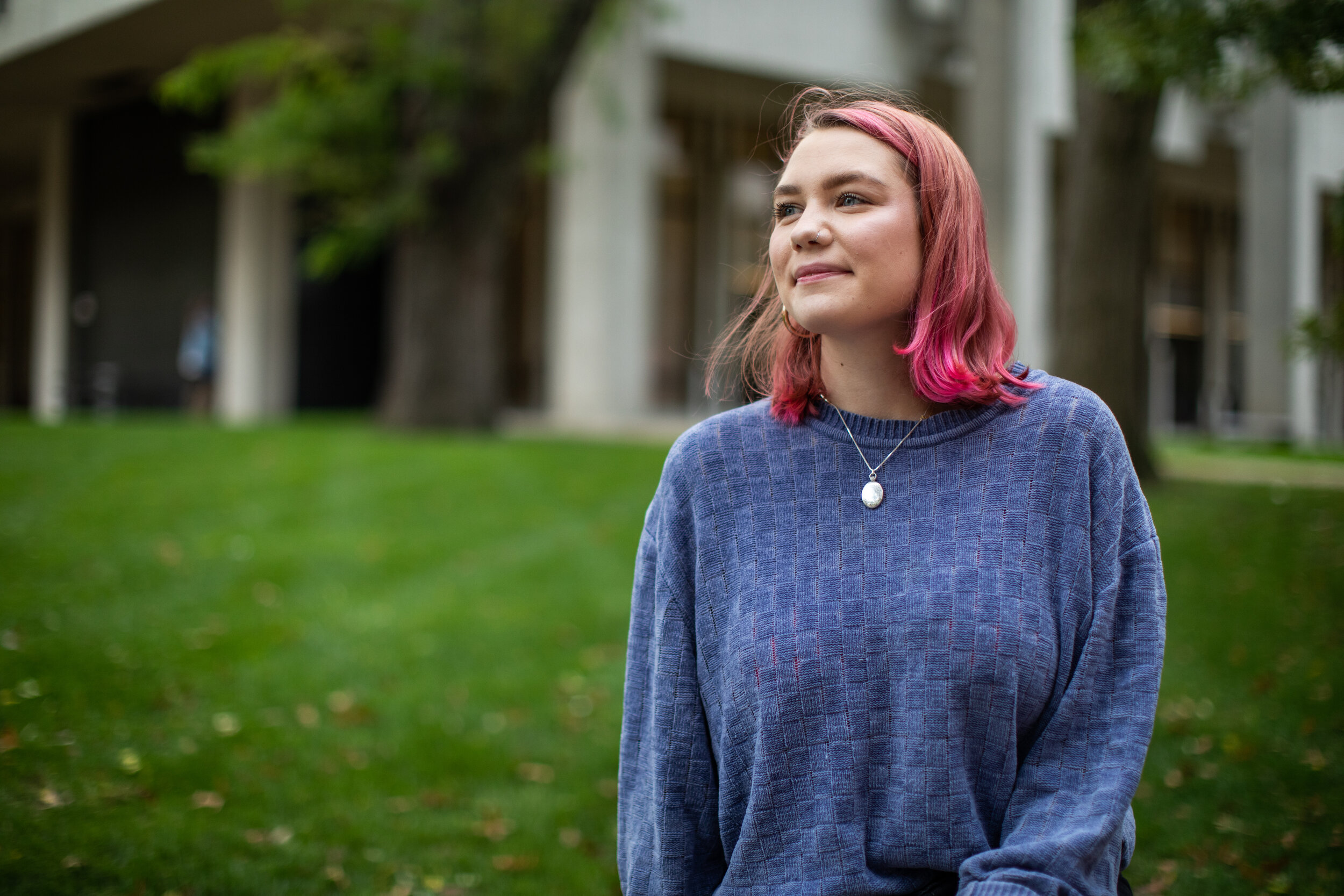   Leeannah McNew, a Temple University student, is one of the student leaders for the project Art for Change, which focuses on reducing stigma and bringing awareness about opioid use through creative expression and art.  