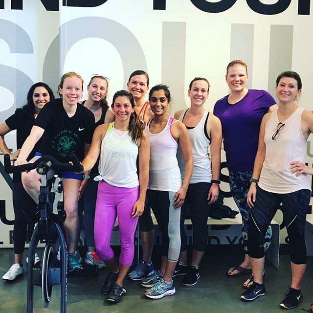 I spent this beautiful Friday morning #WorkinOnMyWellness with these awesome #WomenInMedicine. I'm so honored to be a part of this group of amazing women. #Wellness #FemInEM #SoulCycle #Brunch  @rush_emergency_medicine
