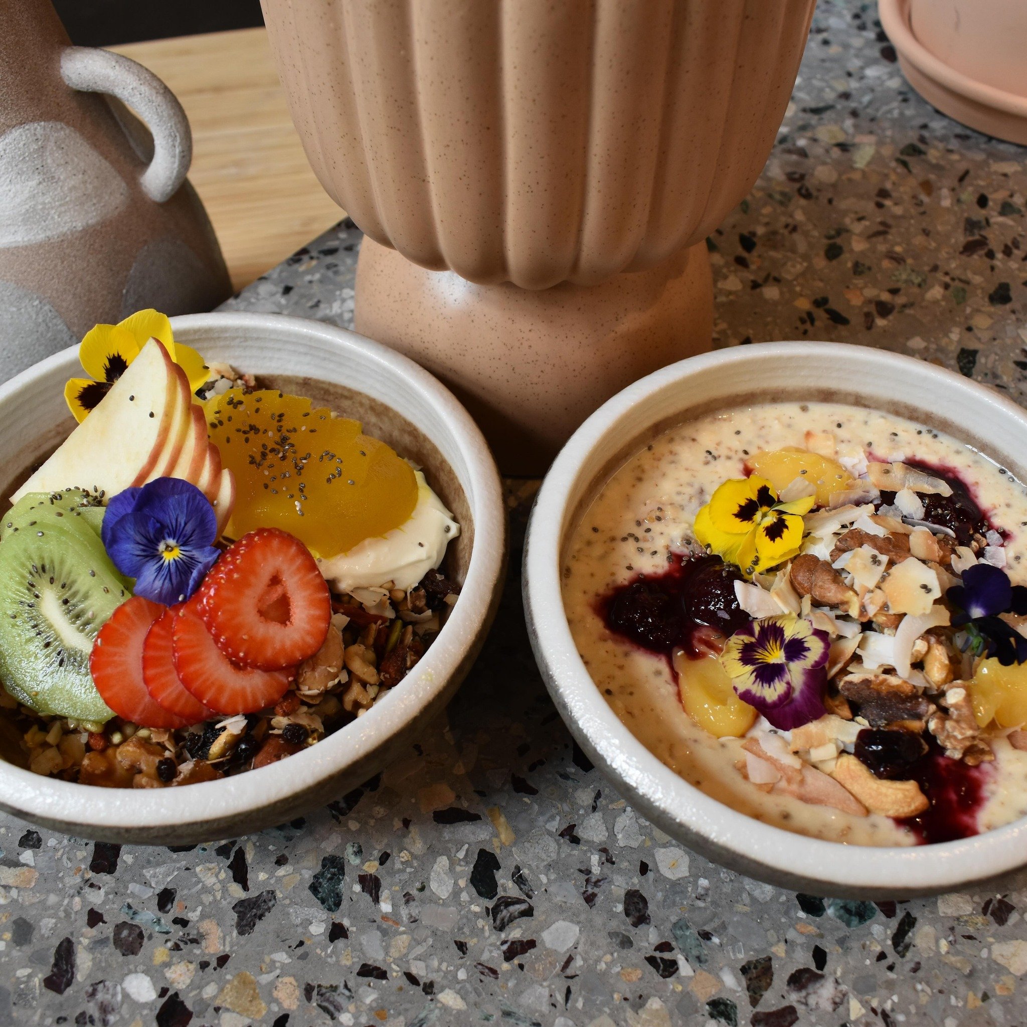 We&rsquo;ve got a poll going on over at @littlebbybrunoandco 💛

Nutty Granola or Bircher Muesli? Which outrageously tasty dish will win the coveted prize? Head over to cast your vote*. 🩷

*And, yes. You can vote for both. 😄