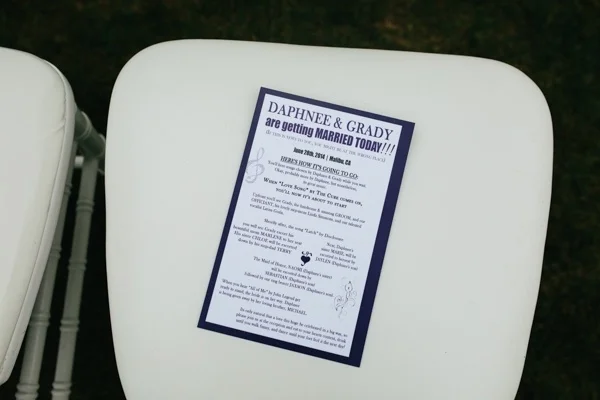 Fun wedding program ideas