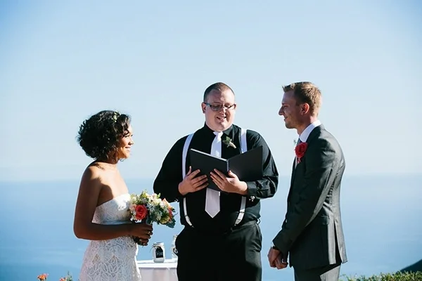Wedding ceremony in Malibu