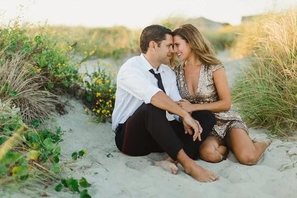 Love this engagement at the beach