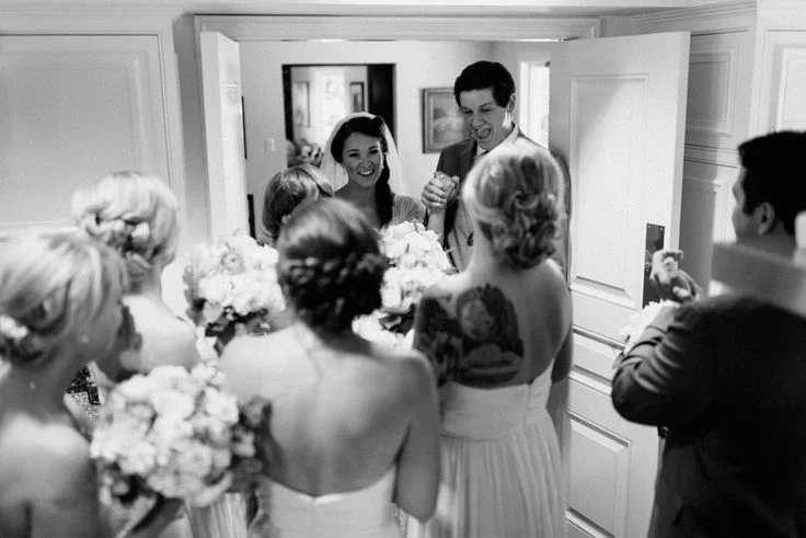 after the ceremony wedding photo