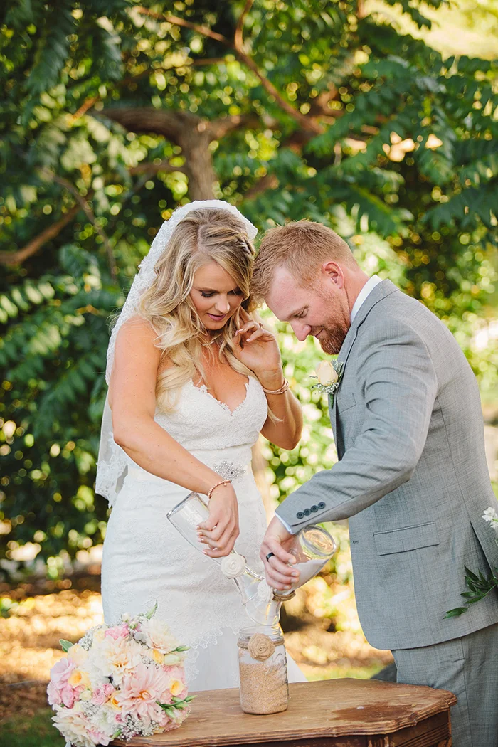 Sand mixing ceremony at the ceremony