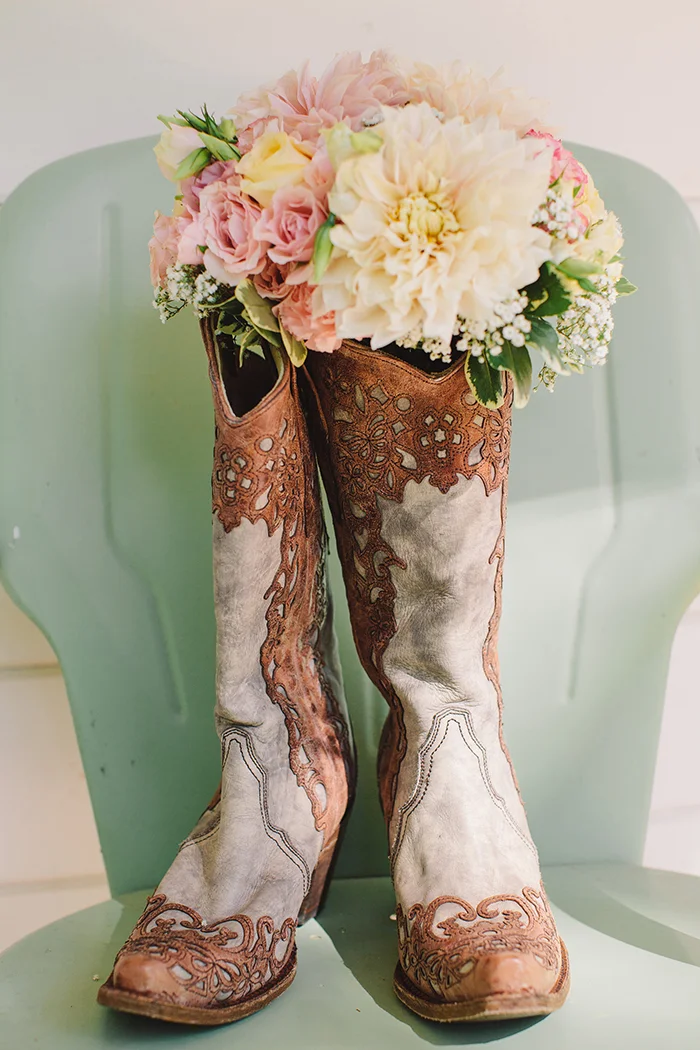 Cowboy boots for the wedding day