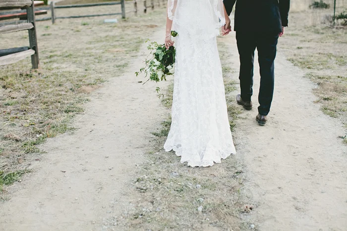 Beautiful classic white lace wedding dress