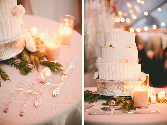 White wedding cake