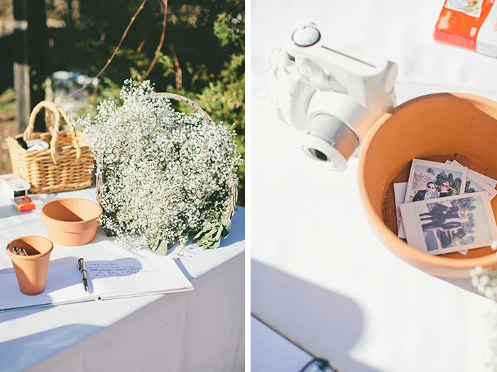 Polaroid guest book. Fun!