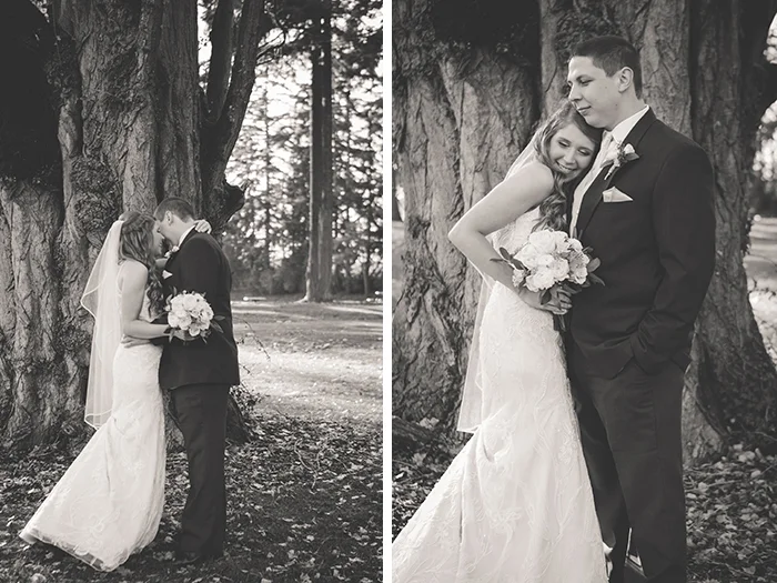 Stunning photo of the bride and groom on the big day