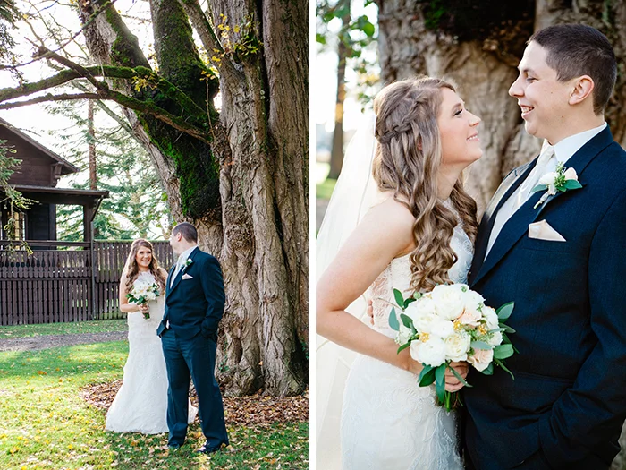 Adorable photo of the first look!