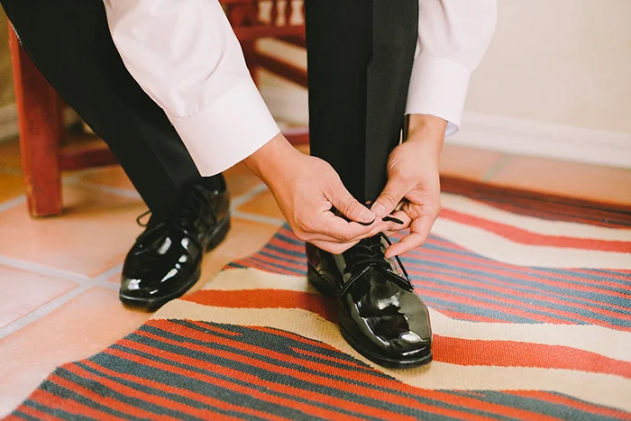 dapper groom getting ready photo