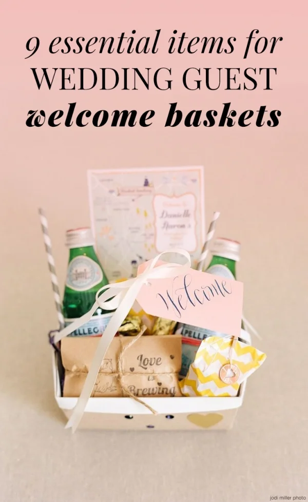 welcome basket for wedding guests