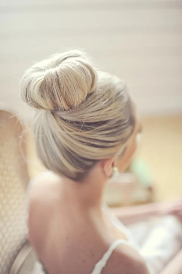 simple bridal bun