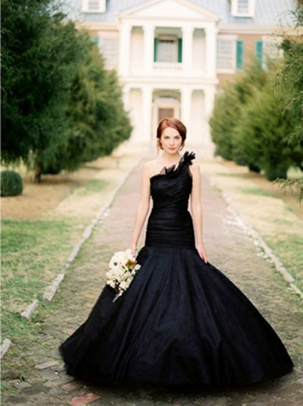 black color wedding dress