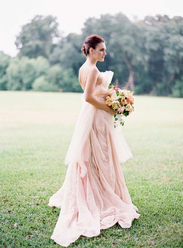 beautiful colored wedding dresses