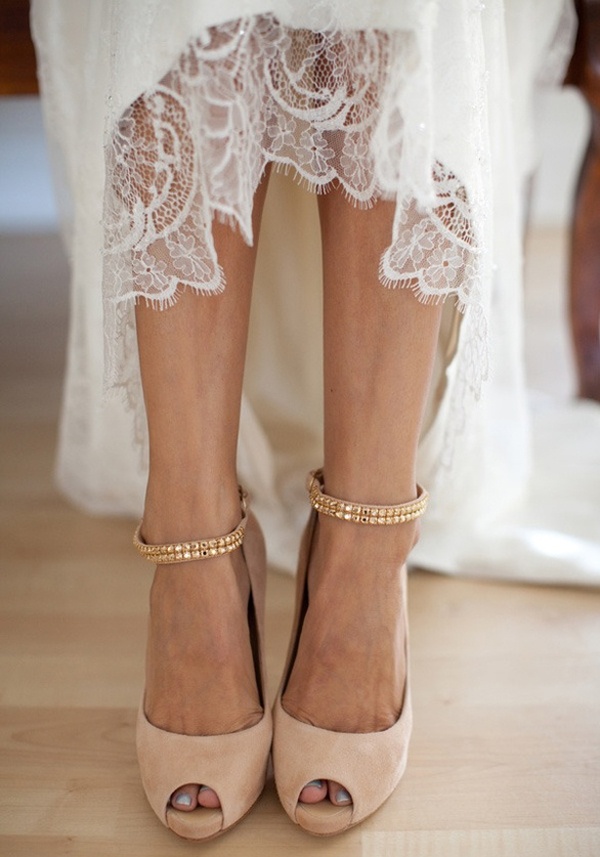 tan heels for wedding