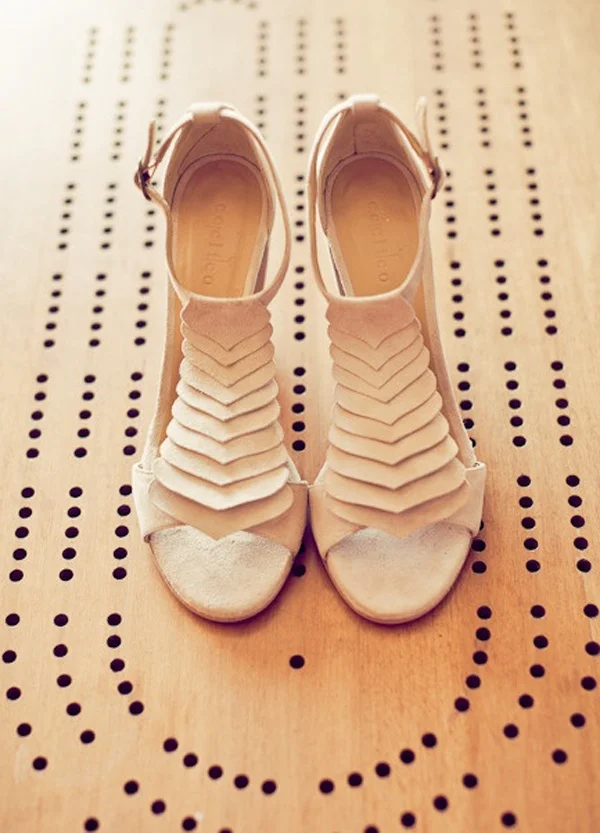 tan wedding sandals