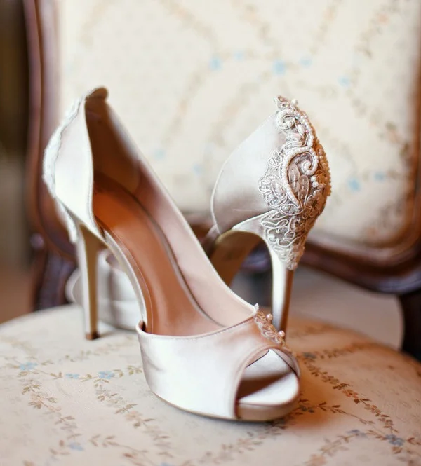 tan heels for wedding