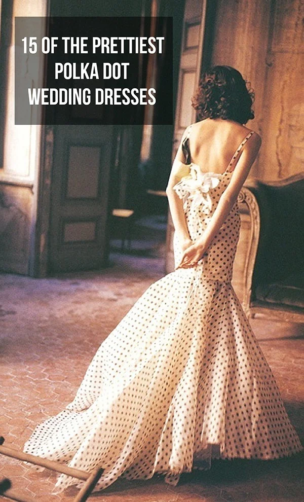 dot wedding dress