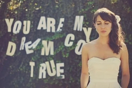 you are my dream come true wedding sign