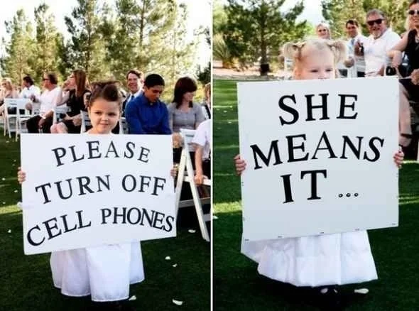 wedding signs cell phones