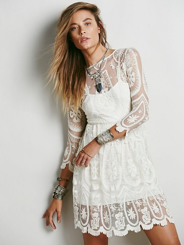 cotton hippie wedding dress