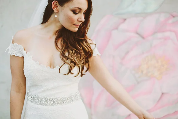 Romantic and adorable photo of the bride