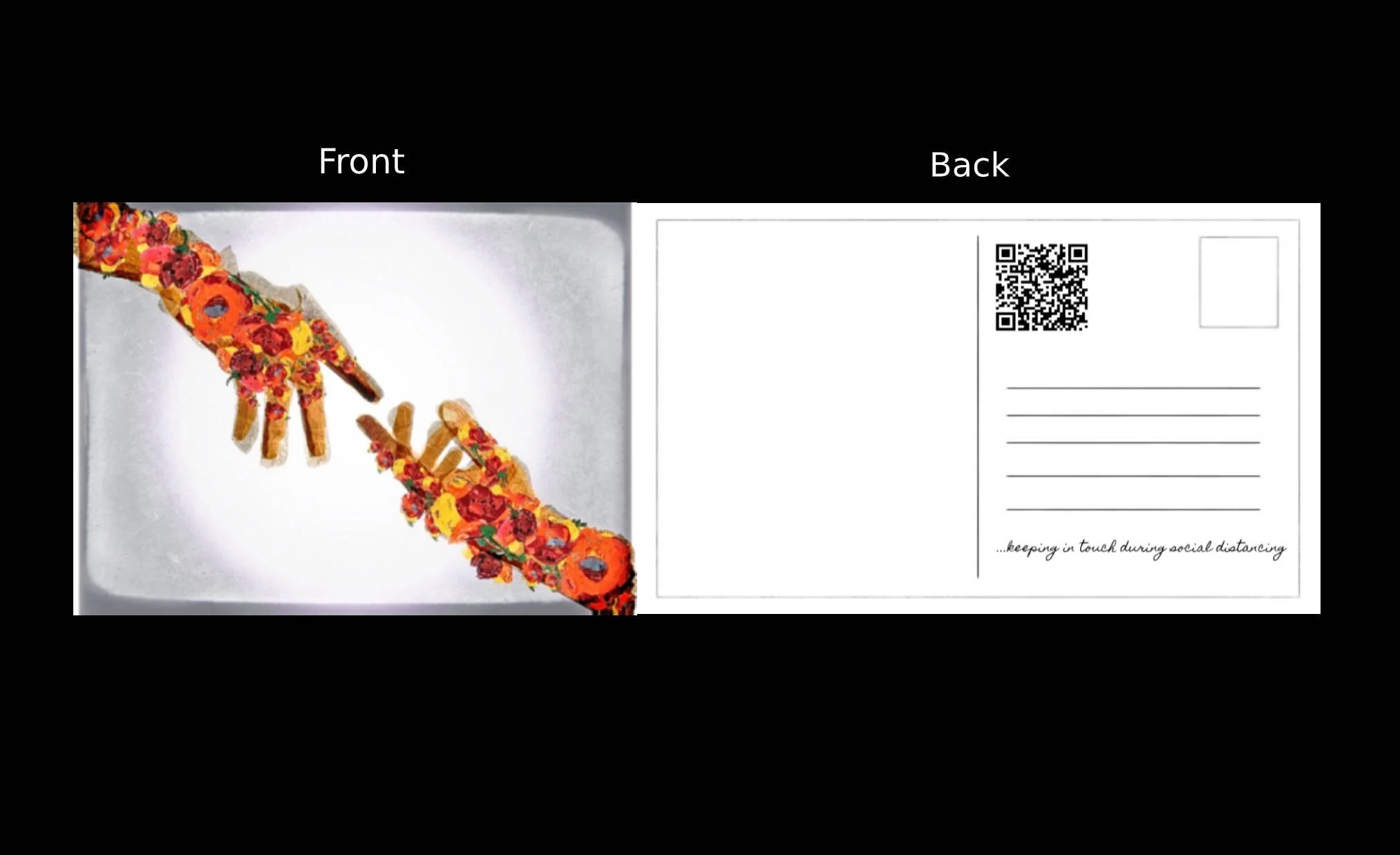 Share the love by sending Keep in Touch Postcards to your friends & family. 100% of the net proceeds will be used to provide FREE HAND SANITIZER to first responders and others in need. BUY POST CARDS (click here)