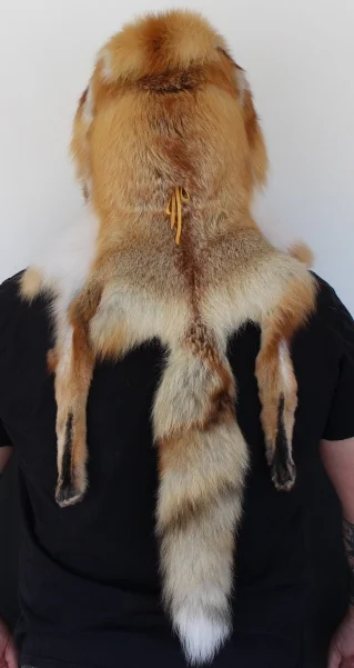 Red Fox Mountain Man Fur Hat with Face (back).JPG