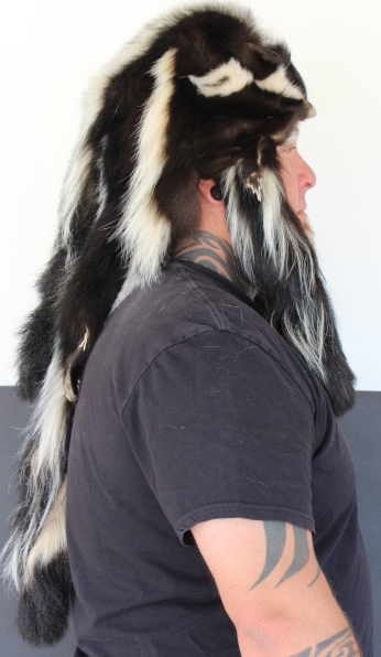 trapper Accessoires Hoeden & petten Wintermutsen Bontmutsen Skunk fur hat Mountain man hat tanned fur, 