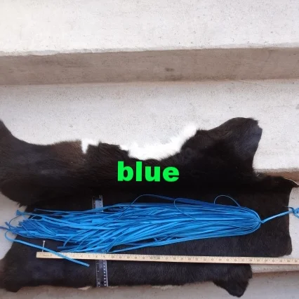 blue leather lace