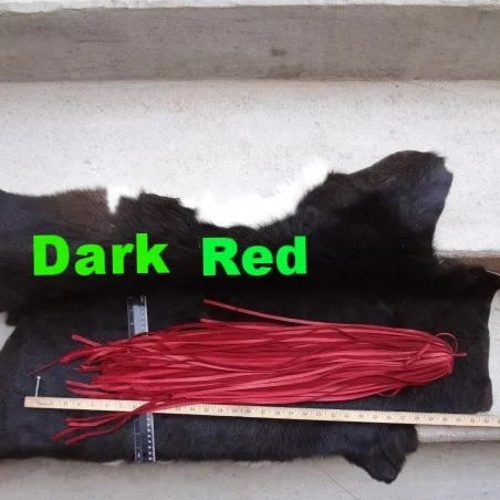 Red leather lace