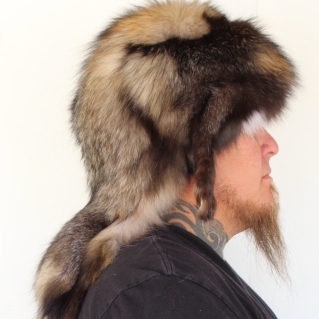 Real fox fur Fur Hat Cross Fox Mountain Man Hat Accessoires Hoeden & petten Wintermutsen Bontmutsen 