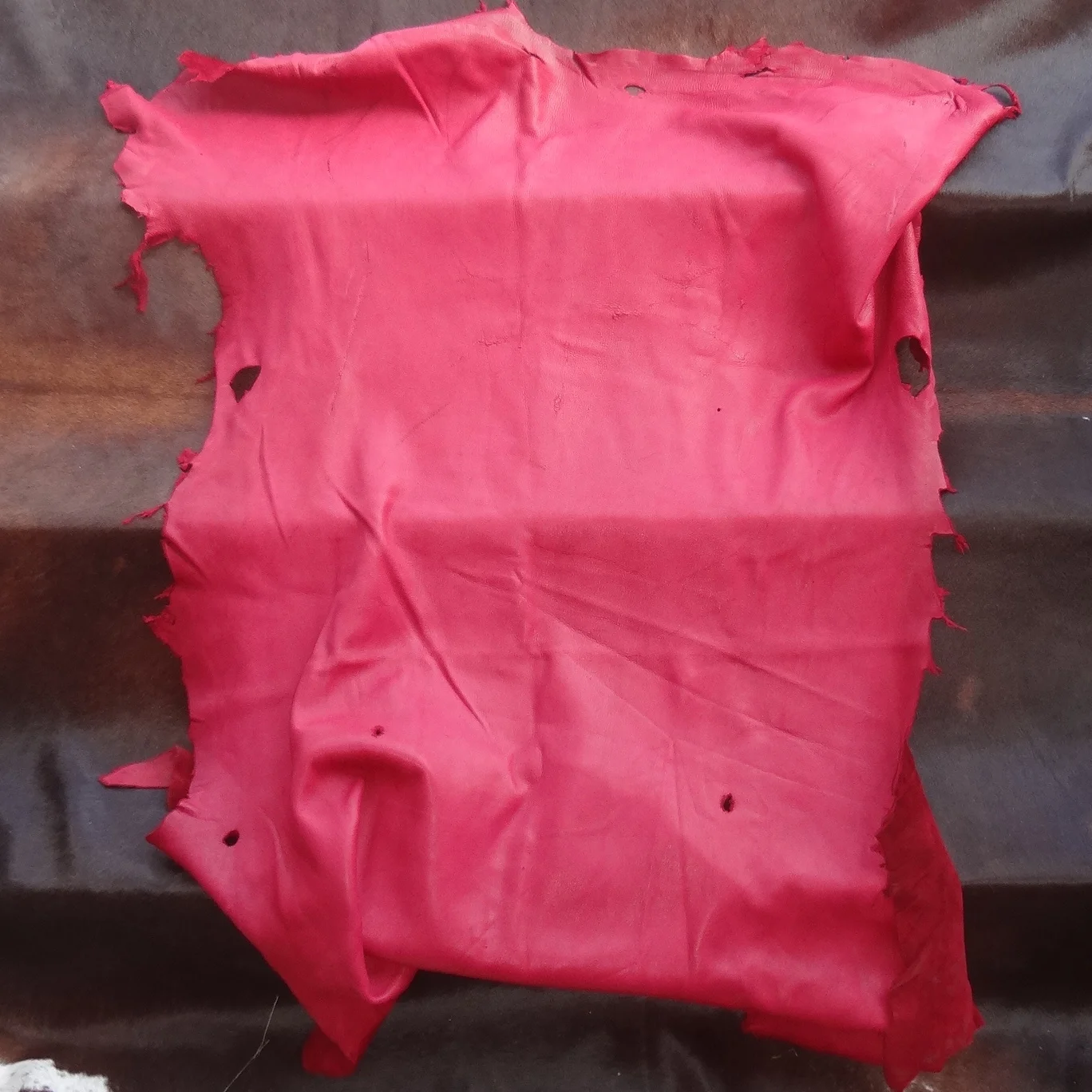 deer leather red