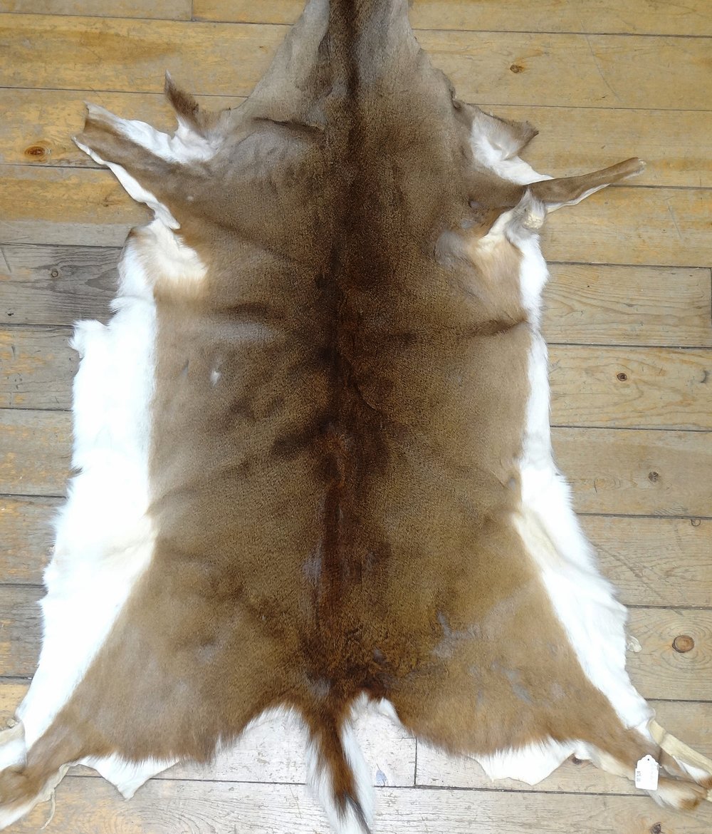 Robert Tartufferie Large Red Deer Skin Hide Natural Real Area Rug