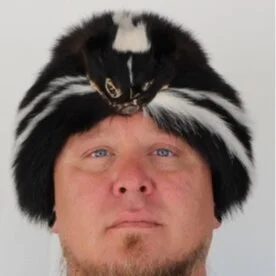 Skunk Fur Hat with Face
