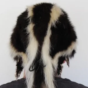 Skunk Mountain Man Fur Hat with Face and Feet — Claw, Antler  display picture 2