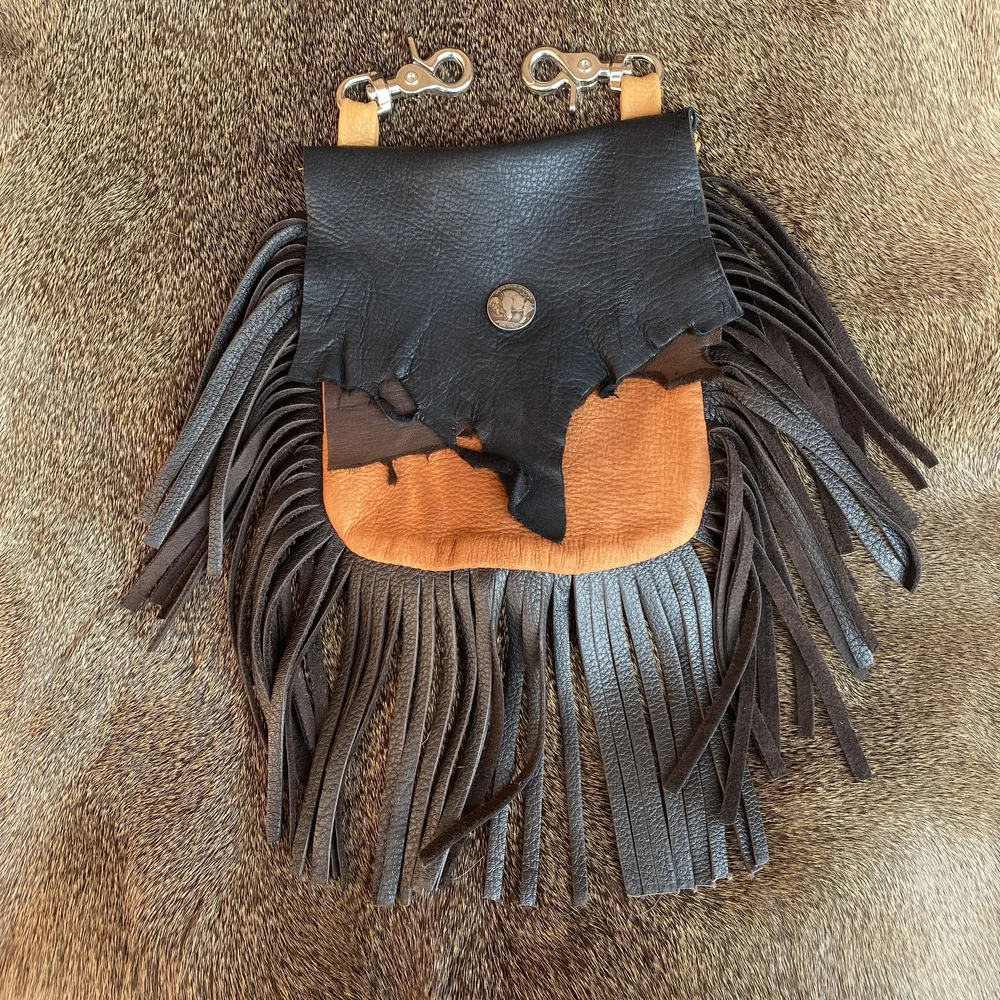 バッグ Roen reversible fringe leather Hip Flap Amazon.com: Sharo Hand-crafted Leather Fringed Adjustable Hip Belt